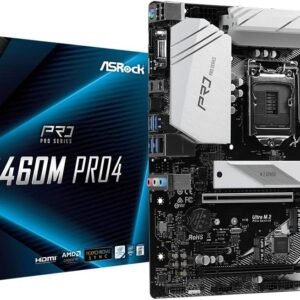 New Model ASROCK B460M PRO4 MOTHERBOARD (INTEL SOCKET 1200/10TH GENERATION CORE SERIES CPU/MAX 128GB DDR4 2933MHZ MEMORY)