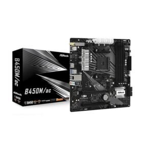 Original ASRock B450M/AC AM4 Micro ATX AMD Motherboard
