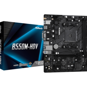 New Model ASRock B550M HDV Motherboard (AMD Socket AM4/3rd Gen Ryzen Series CPU/Max 64GB DDR4 4600MHz Memory)