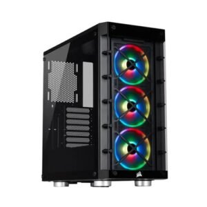 Genuine Corsair iCUE 465X RGB ATX Mid Tower Cabinet With Tempered Glass Side Panel CC 9011188 WW