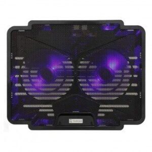 Genuine TARKAN DUAL FAN COOLING PAD WITH DUAL LED FAN CONTROL SWITCH USB 2.0 HUB MULTI ANGLE STAND SUITABLE FOR UPTO 15.6 INCH LAPTOPS