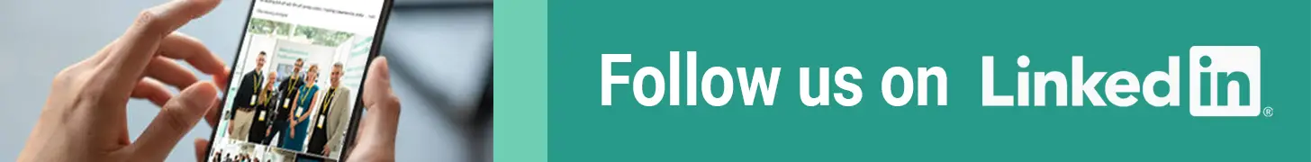 Follow us on LinkedIn banner