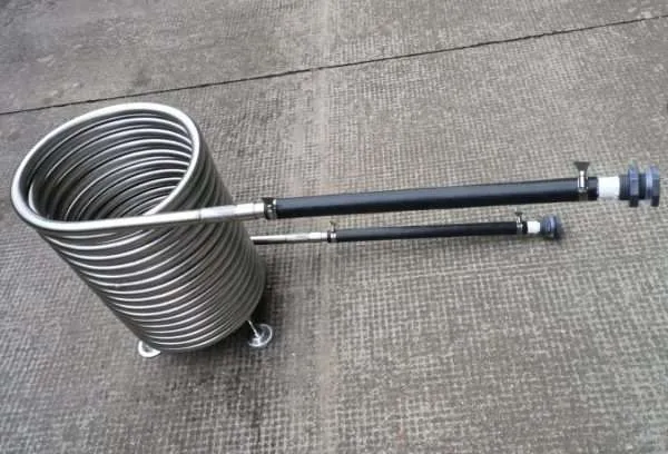 wood fired swimming pool heater coils