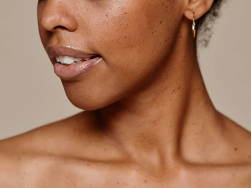 woman side view smiling
