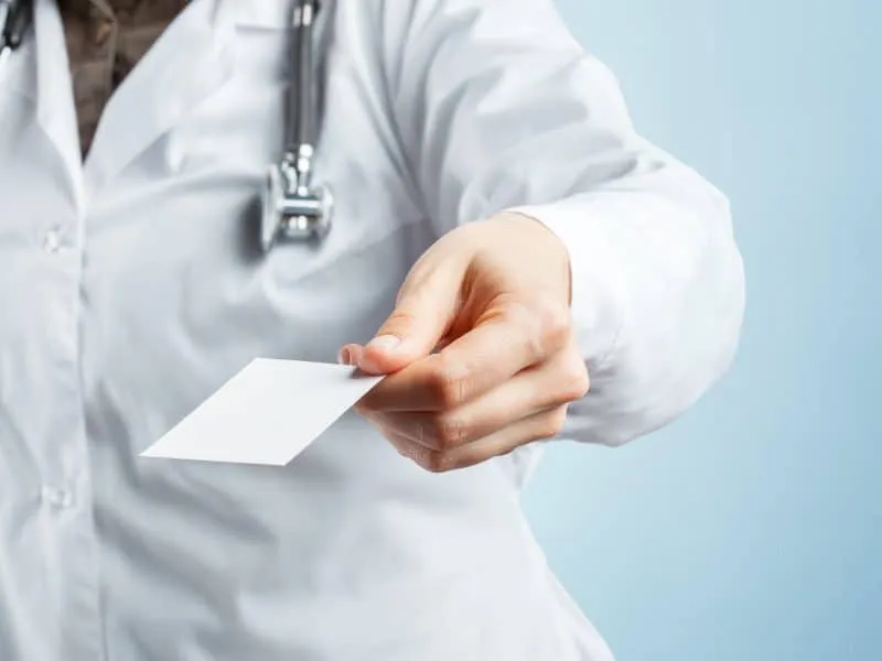 Hands of medical doctor