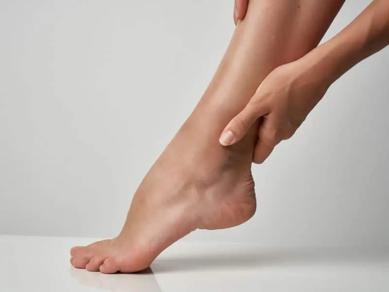 health problems treatment feet injury massage close-up. High quality photo