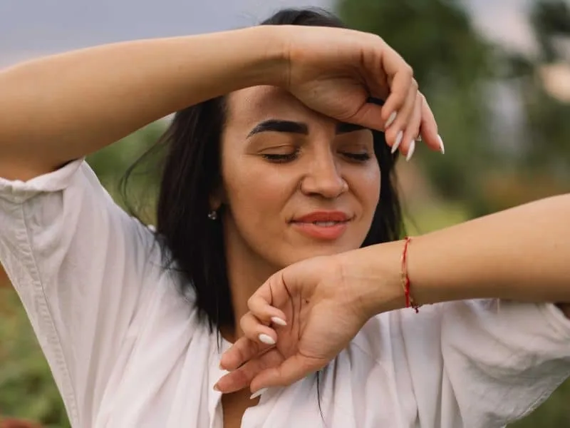woman finding relief