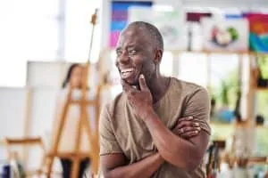 Happiness is an art class away.