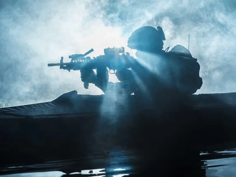military in arms
