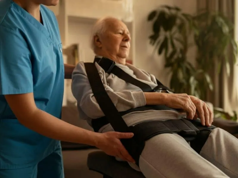 ALS patient safely transferring