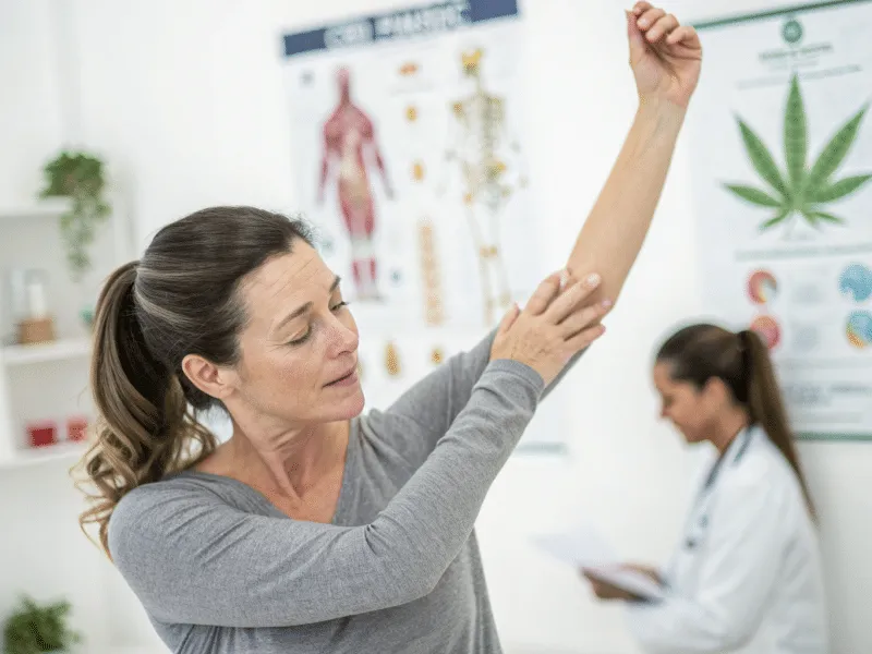 woman-showing-effect-of-cannabis-may-help-ease-mus