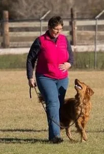 http://www.deedscanineconnection.com Karen with Cassidy competing early this year. Image from Karen Deeds