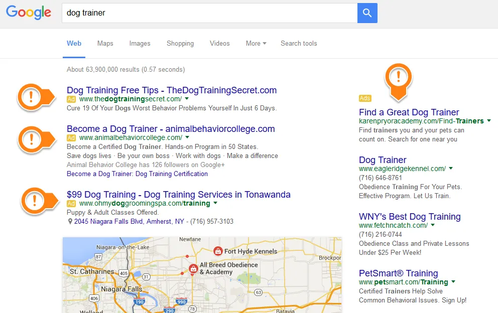 Adwords for dog trainers