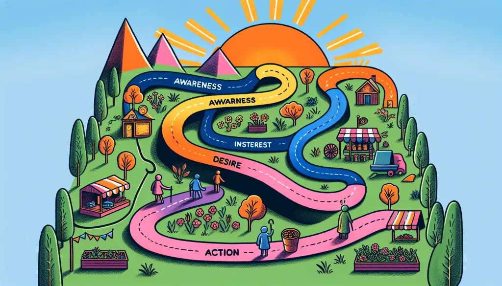Illustration of a customer journey