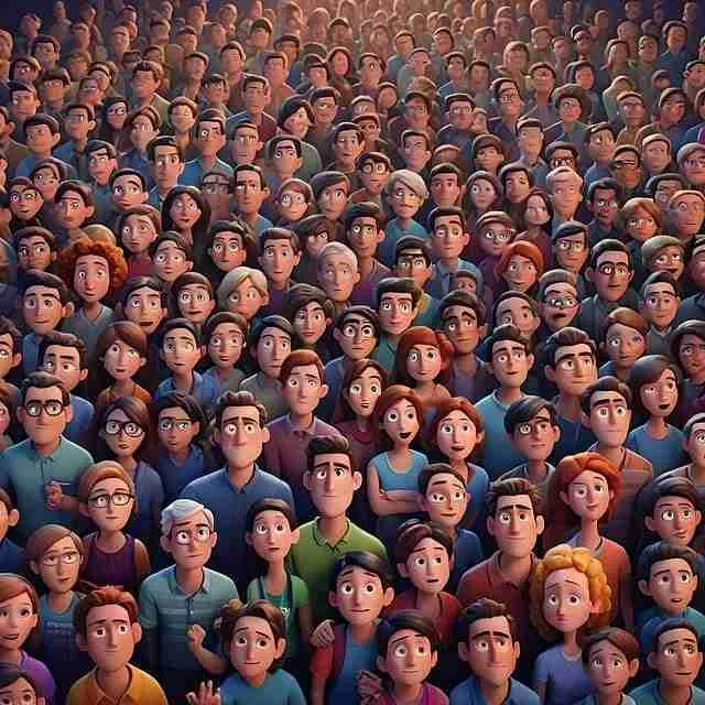 ai generated, crowd, people, concert, festival, audience, group, event, theater, theatre, movie, building, auditorium, architecture, entertainment, cartoon, watching, ai generated, crowd, crowd, audience, audience, audience, audience, audience, cartoon