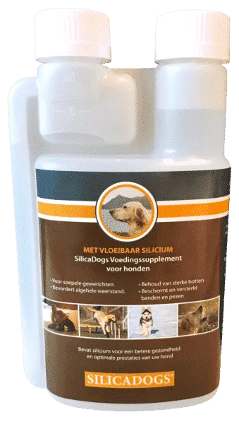 Silicadogs vloeibaar siliconum voor honden, 250 ml, voor gewrichten en pezen.