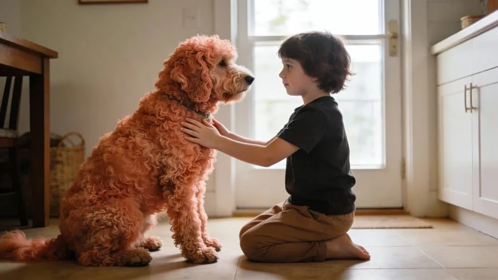 Lagotto romagnolo dans une famille avec des enfants : à quoi faut-il faire attention? 9 Kinderen leren om respect te tonen voor een werkende lagotto romagnolo