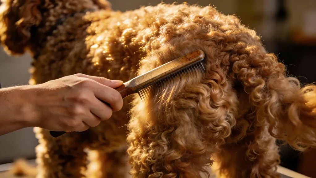 Caring for the lagotto romagnolo's coat: why mats and felting can look unusual 4 Wekelijkse borstel maandelijkse diepe verzorging