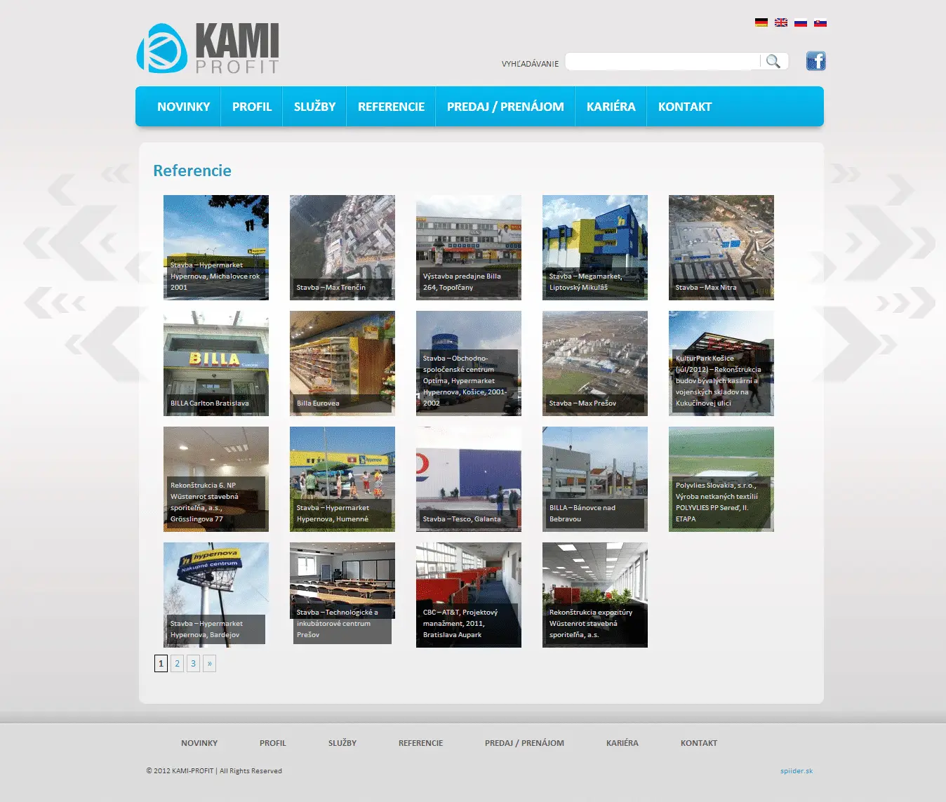 Web Kami Profit, stavebná spoločnosť