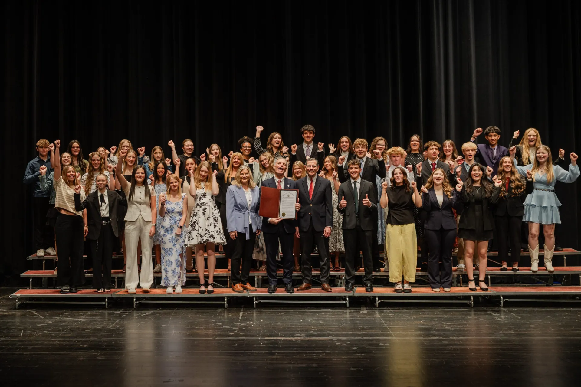 Group Photo taken at the 2026 ceremony featuring medalists, delegates, and honored guests