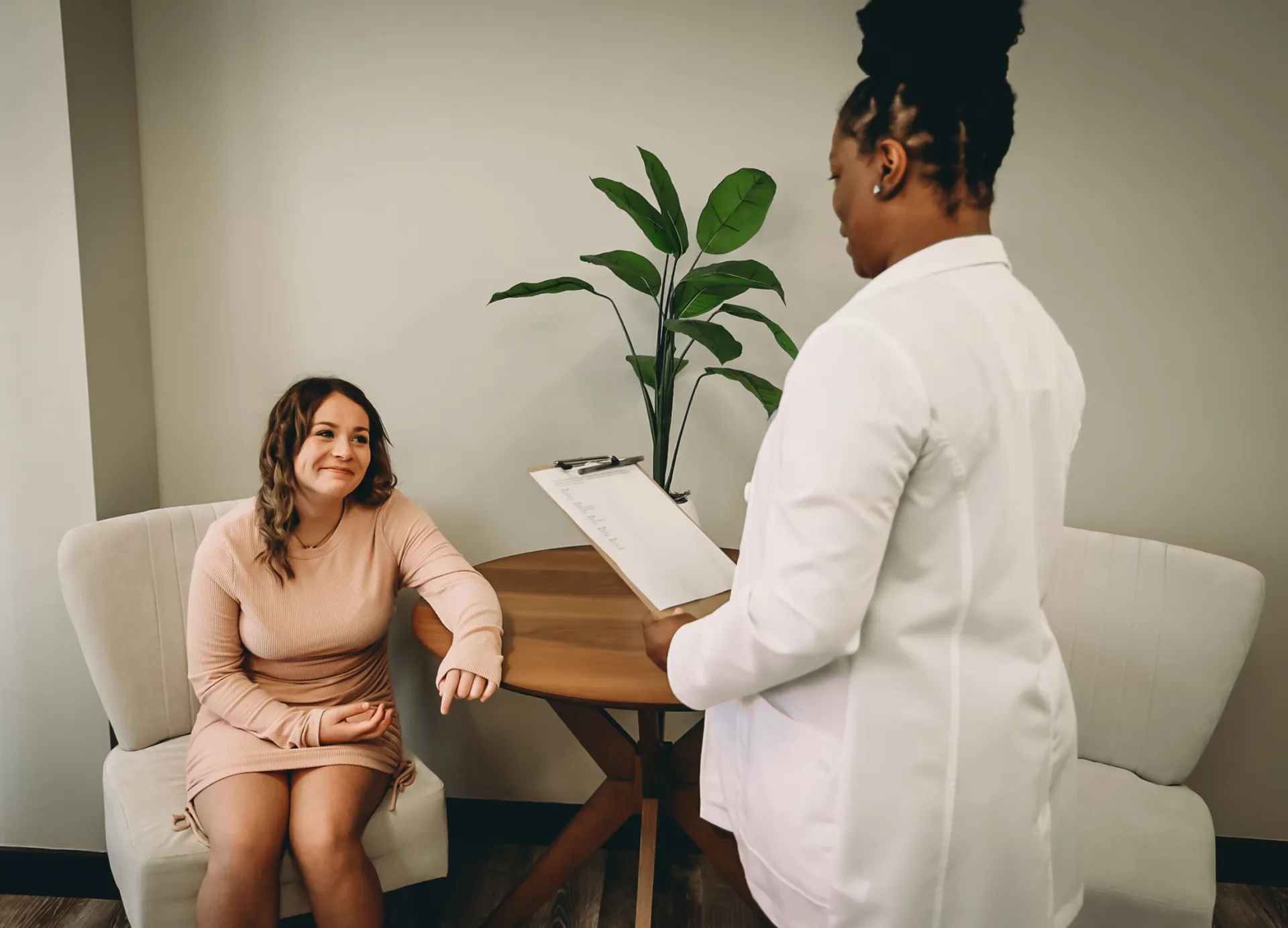 Doctor discussing care with patient