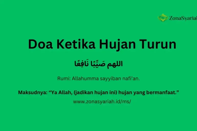 Doa Ketika Hujan Turun